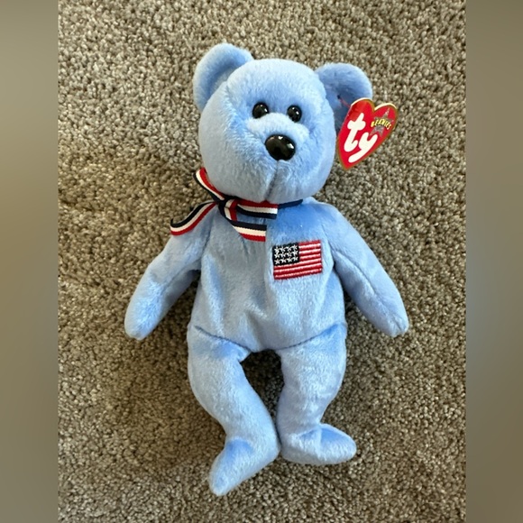 2001 First Edition America Ty Beanie Baby Bear - Picture 1 of 6
